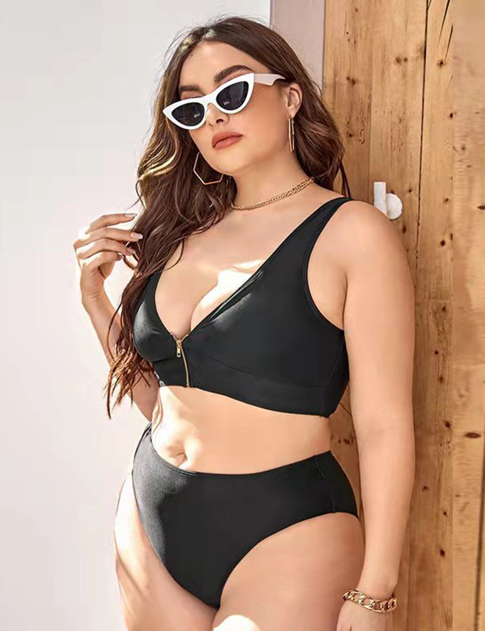 NIMA groene zebraprint bikini grote maten