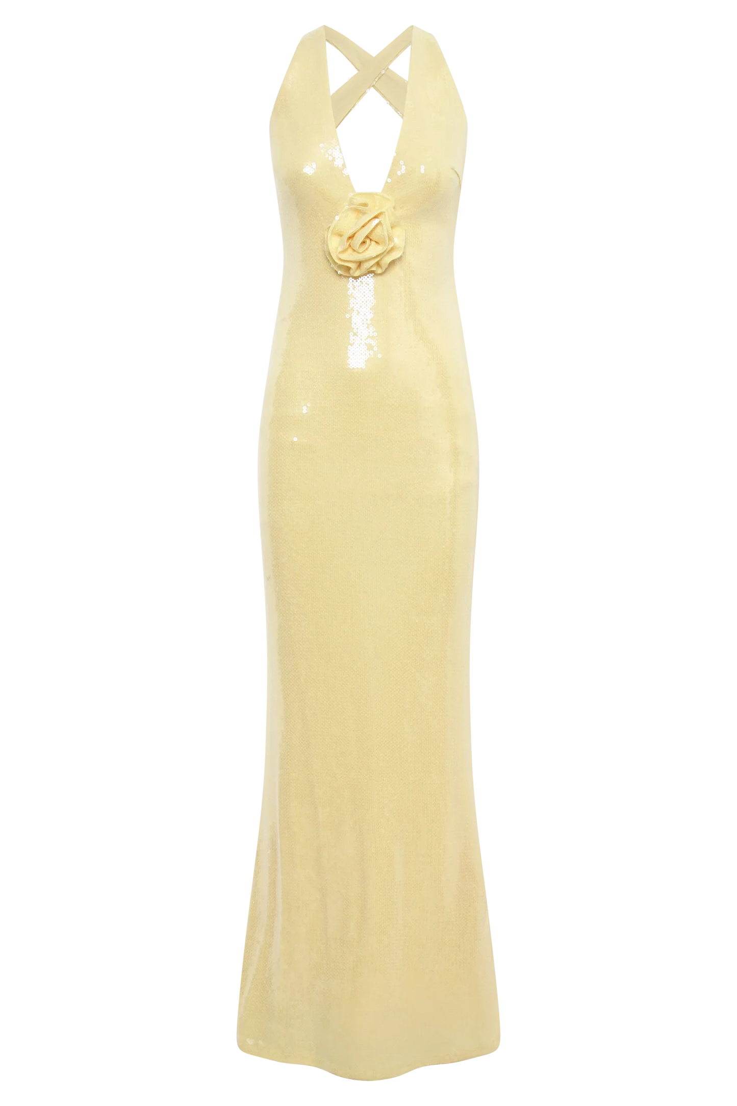 NIMA Pailletten maxi jurk met rozen symbool