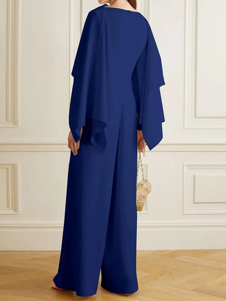 NIMA Jumpsuit in effen kleur met wijde pijpen
