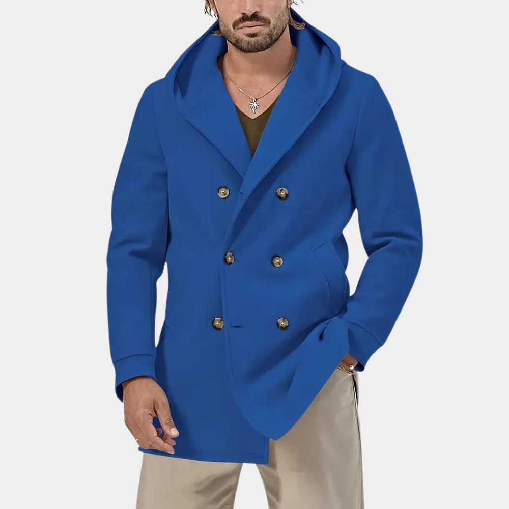 Stijlvolle trenchcoat voor heren met een praktische capuchon voor een casual look