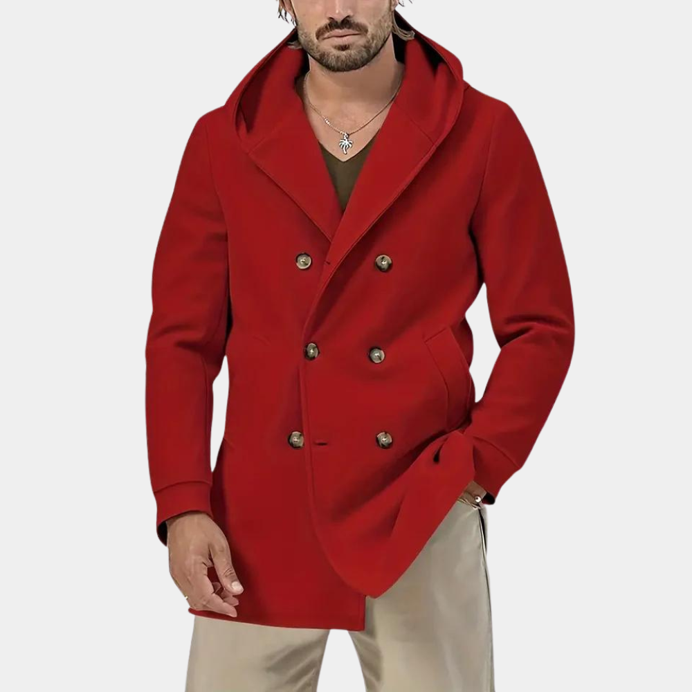 Stijlvolle trenchcoat voor heren met een praktische capuchon voor een casual look