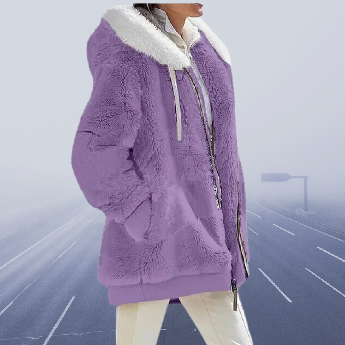 Oversized teddy jacket for women cozy and warm winter coat