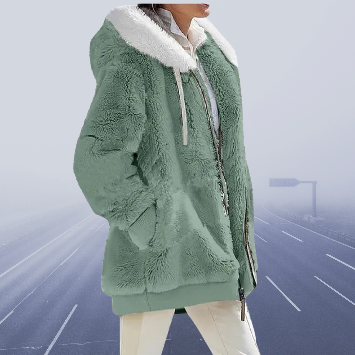 Oversized teddy jacket for women cozy and warm winter coat