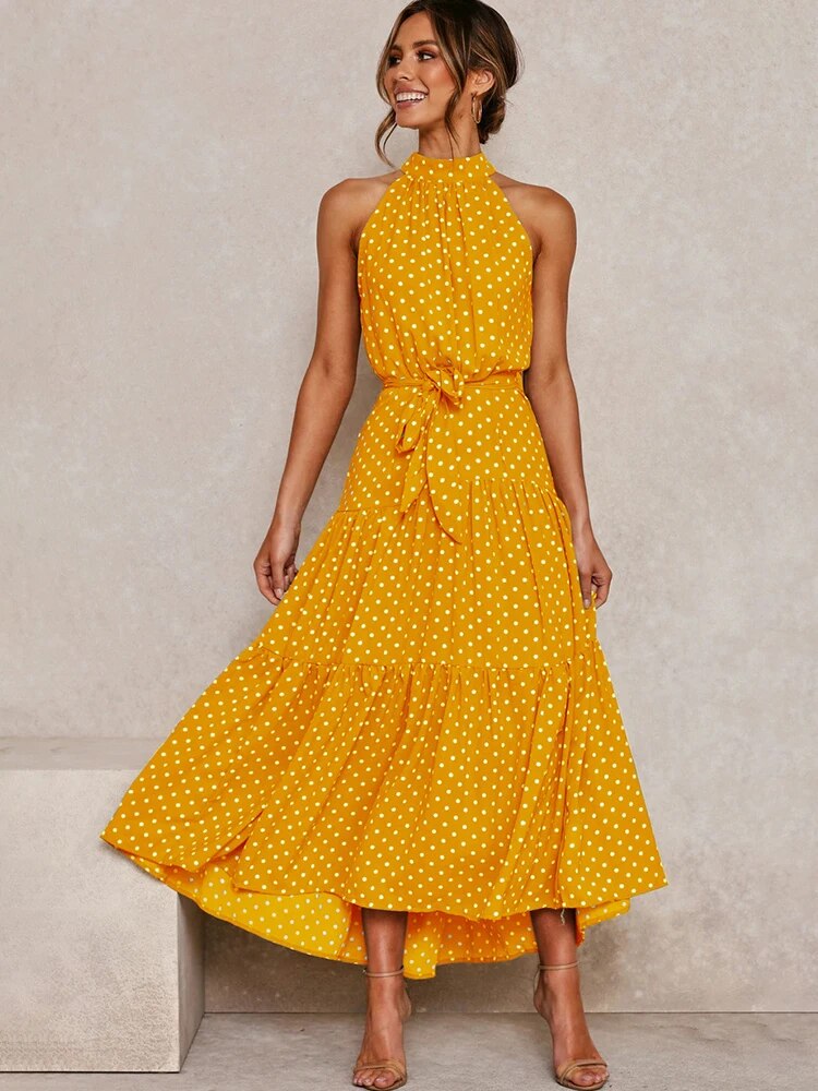 NIMA Polka Chic Strapless Jurk