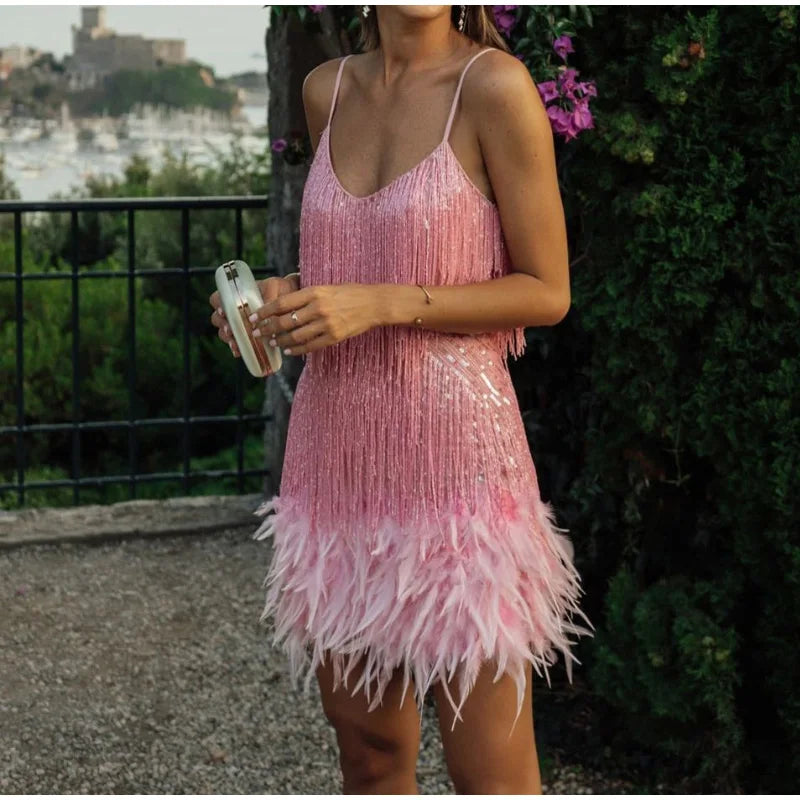 NIMA Chique Mini Tassel Jurk