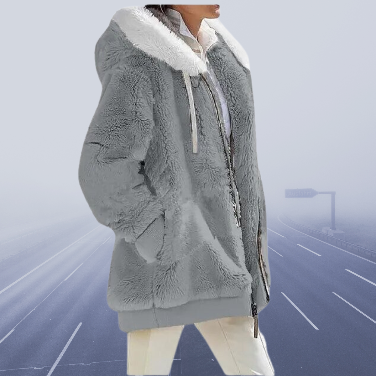 Oversized teddy jacket for women cozy and warm winter coat