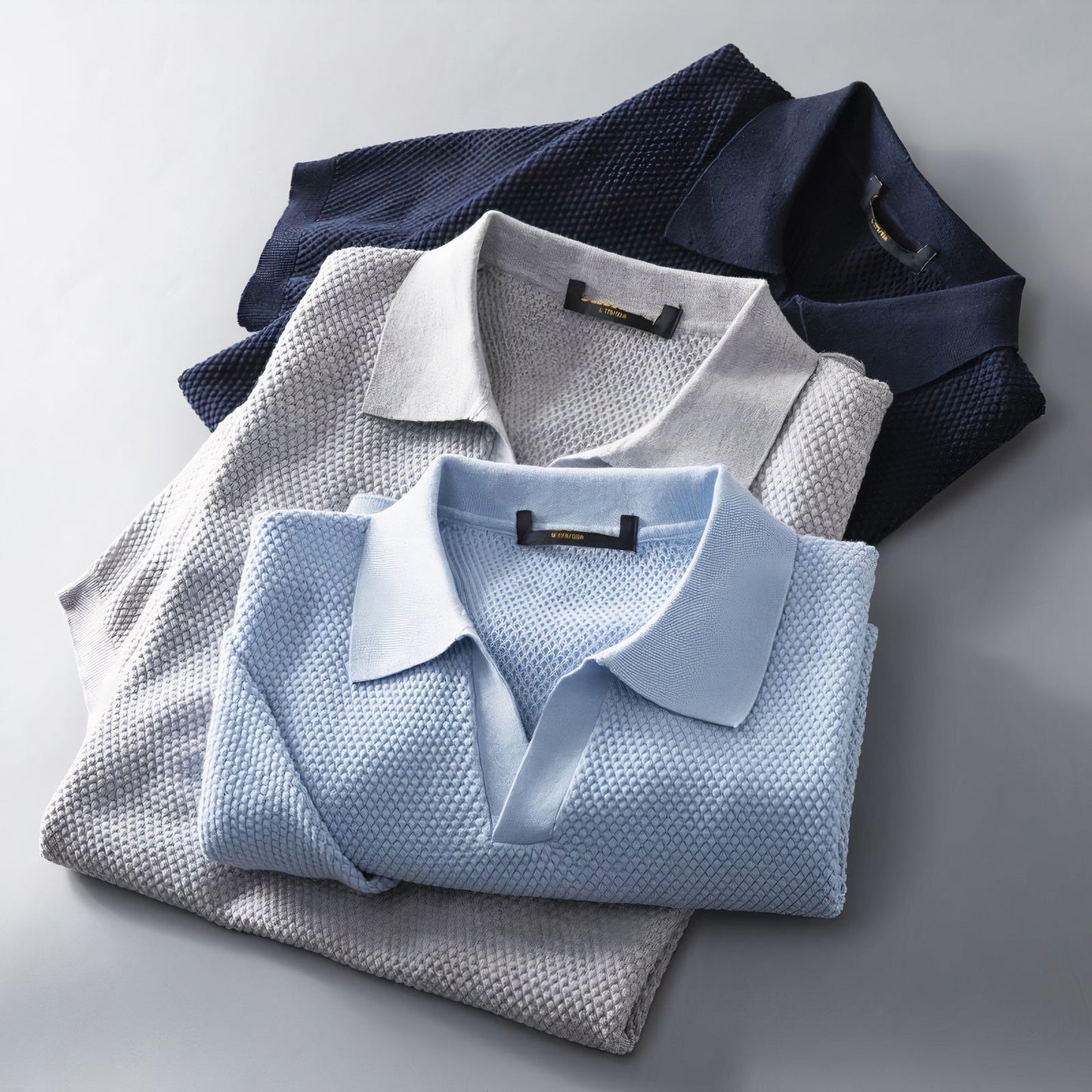 NIMA V-gebreid poloshirt