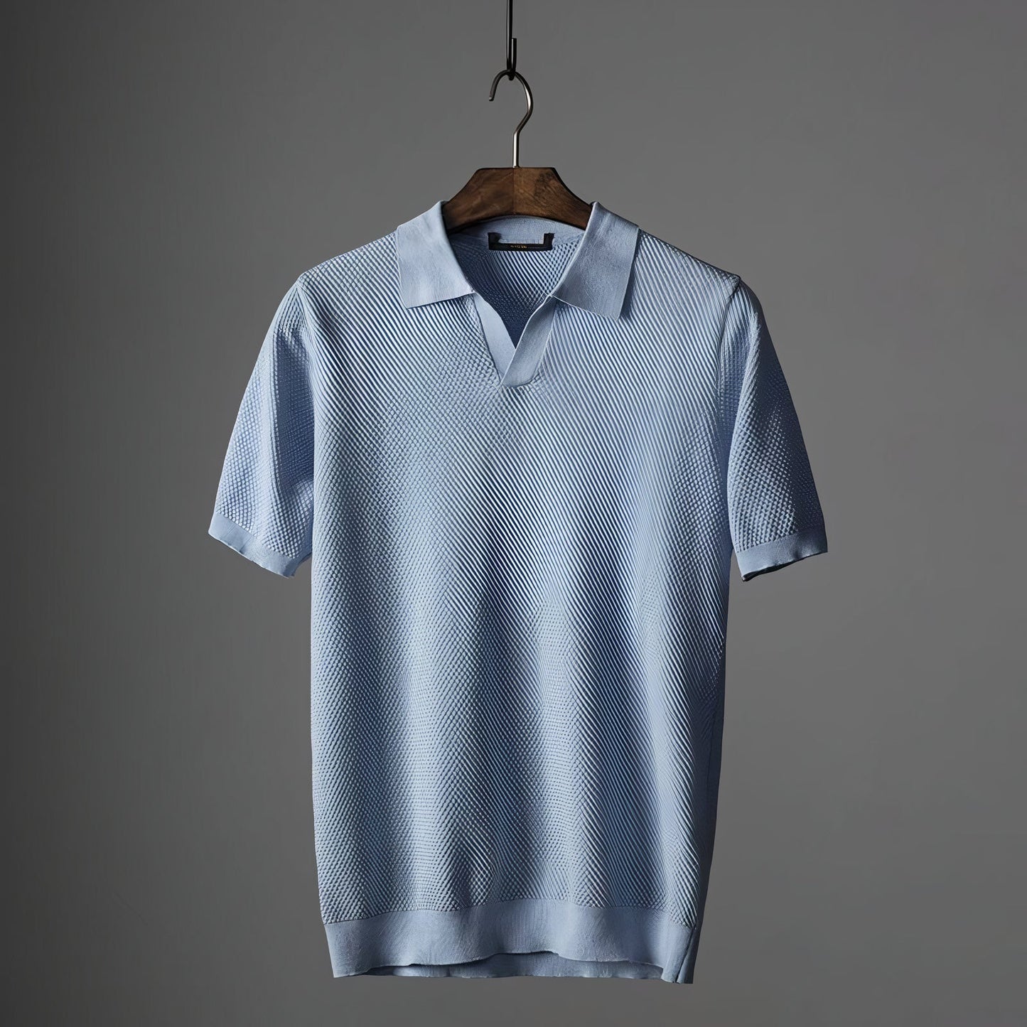 NIMA V-gebreid poloshirt