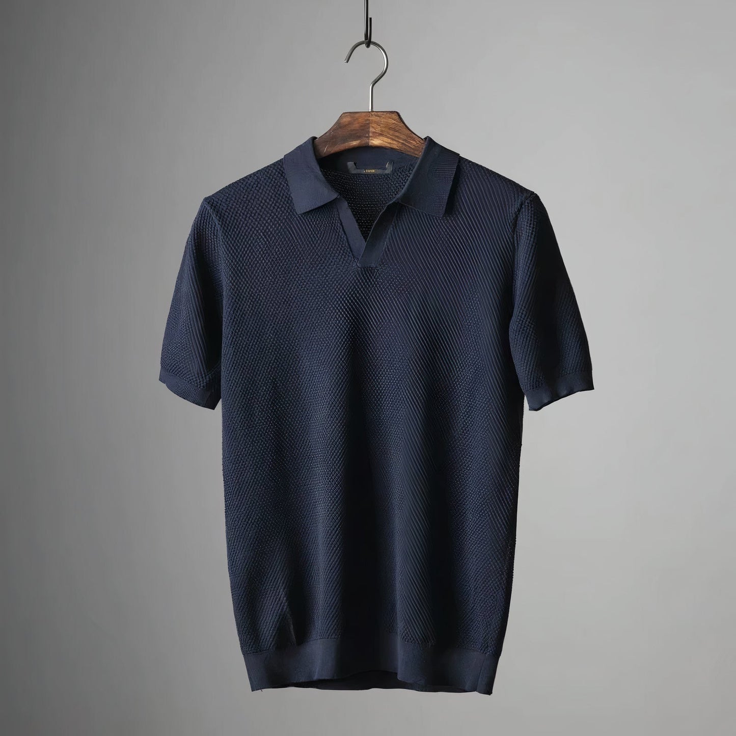 NIMA V-gebreid poloshirt