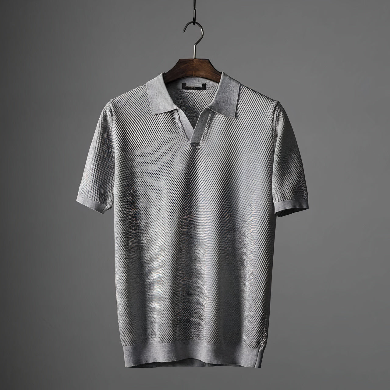 NIMA V-gebreid poloshirt