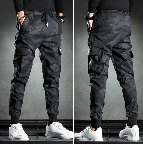 Zwart slim-fit chinobroek voor heren