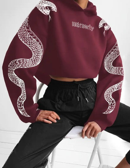 Zuri - katoenen hoodie met print