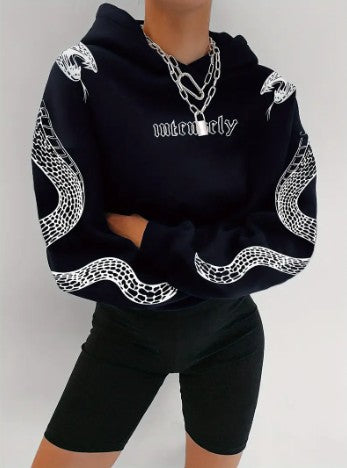 Zuri - katoenen hoodie met print