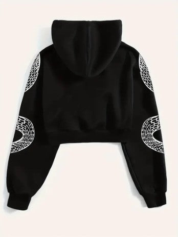 Zuri - katoenen hoodie met print