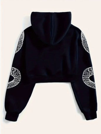 Zuri - katoenen hoodie met print