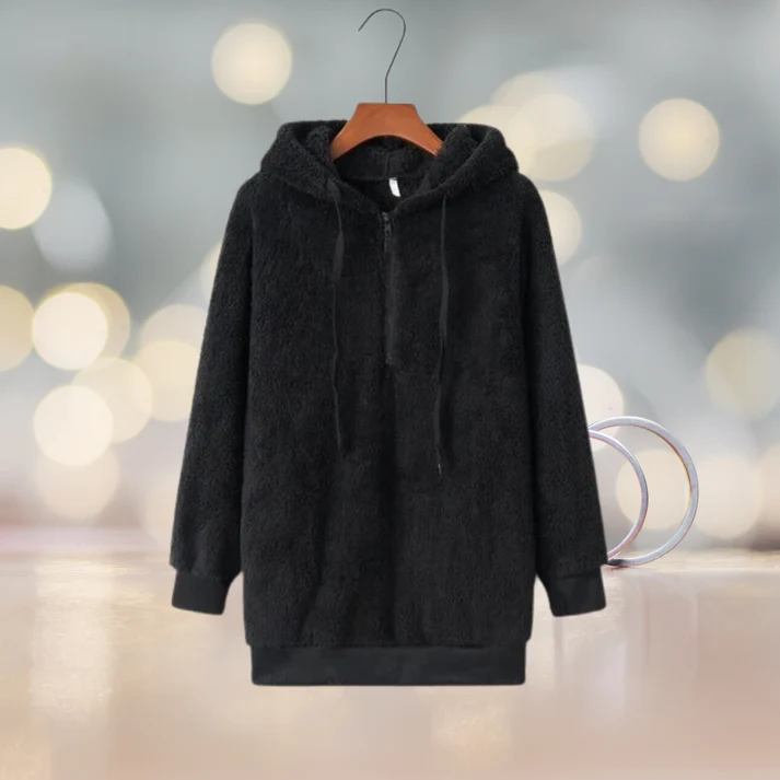 Ysabeau - damesfleece trui met capuchon