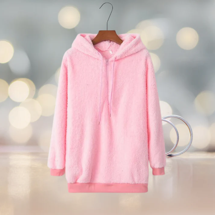 Ysabeau - damesfleece trui met capuchon
