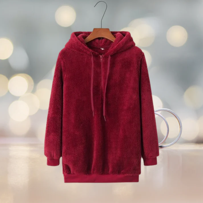 Ysabeau - damesfleece trui met capuchon