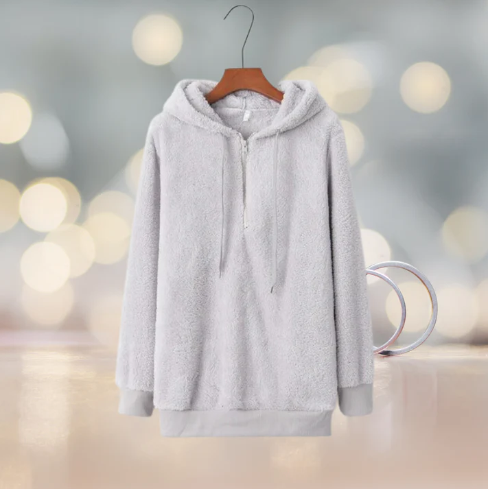 Ysabeau - damesfleece trui met capuchon