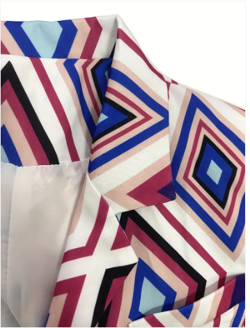 Teena - blazer with geometric pattern