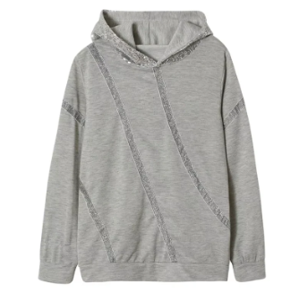Sia casual hoodie met paillettenprint