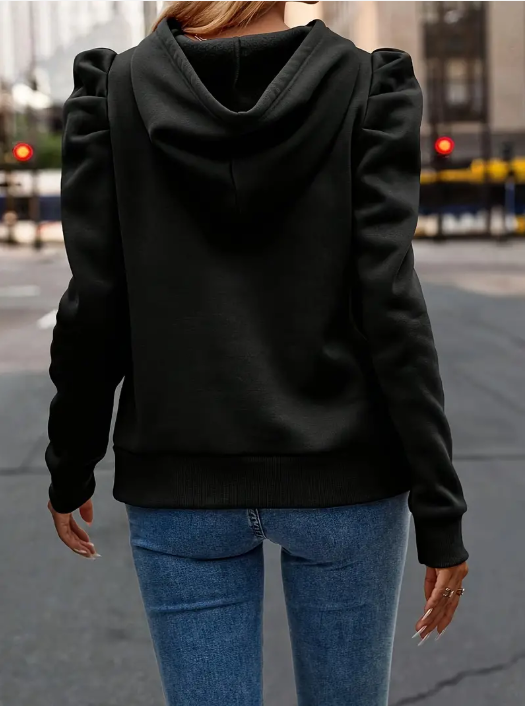 Anzu - cotton hoodie with puff sleeves