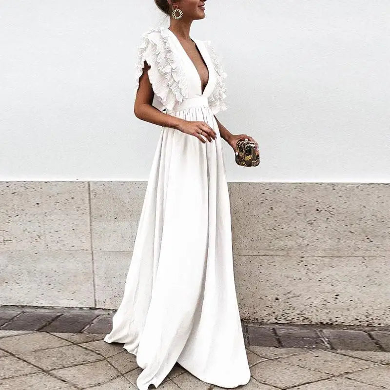 NIMA Elegante jurk met gerimpelde mouwen