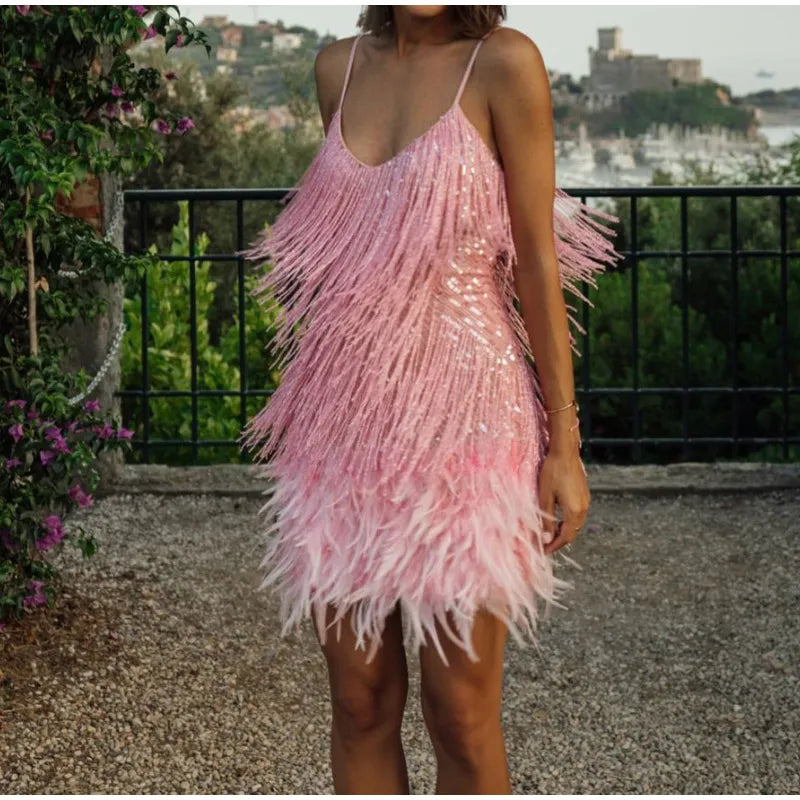 NIMA Chique Mini Tassel Jurk