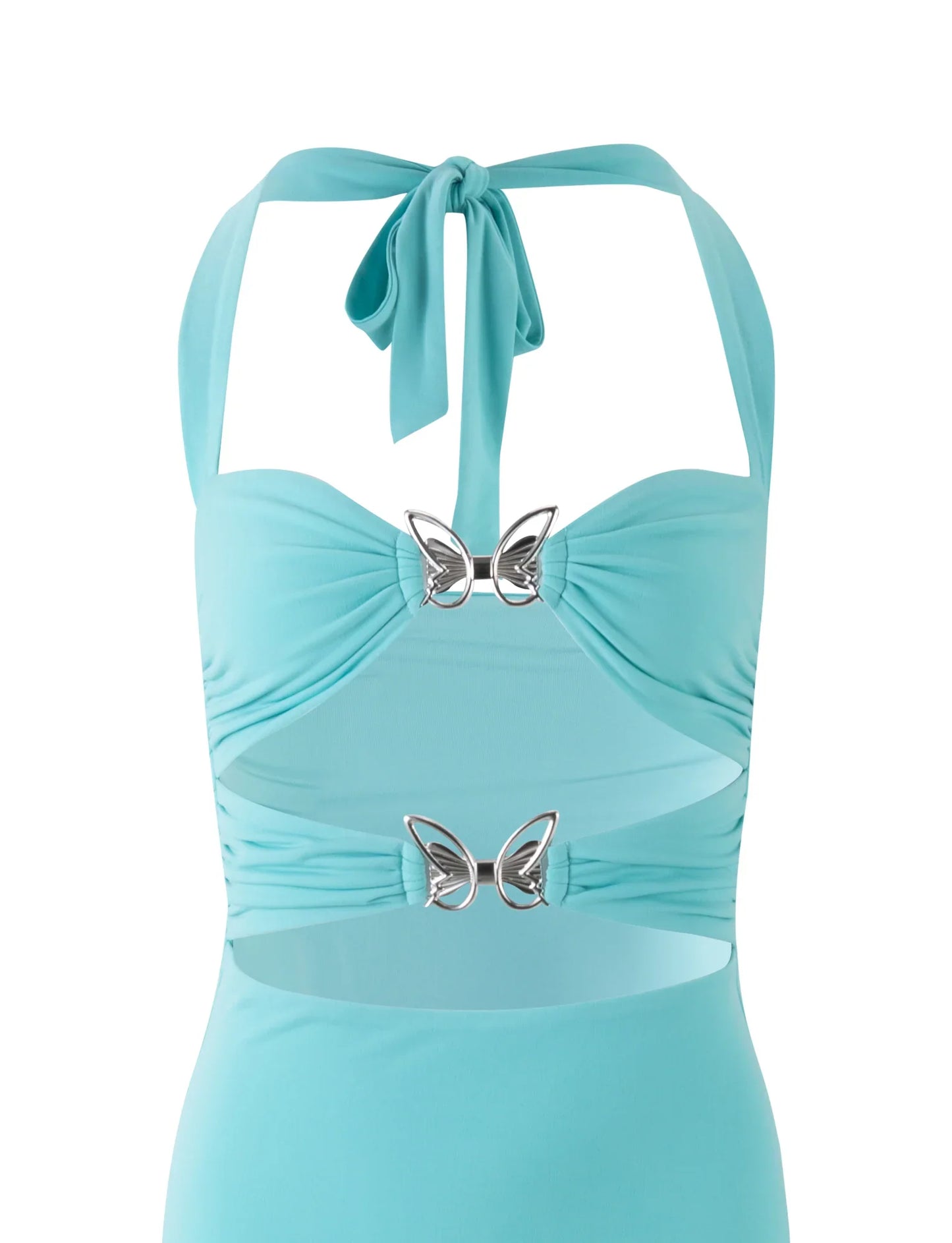 NIMA Maxi jurk met vlinderstrikdessin