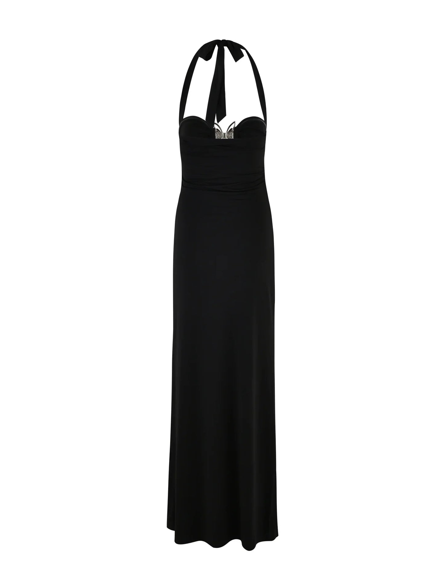 NIMA Maxi jurk met vlinderstrikdessin