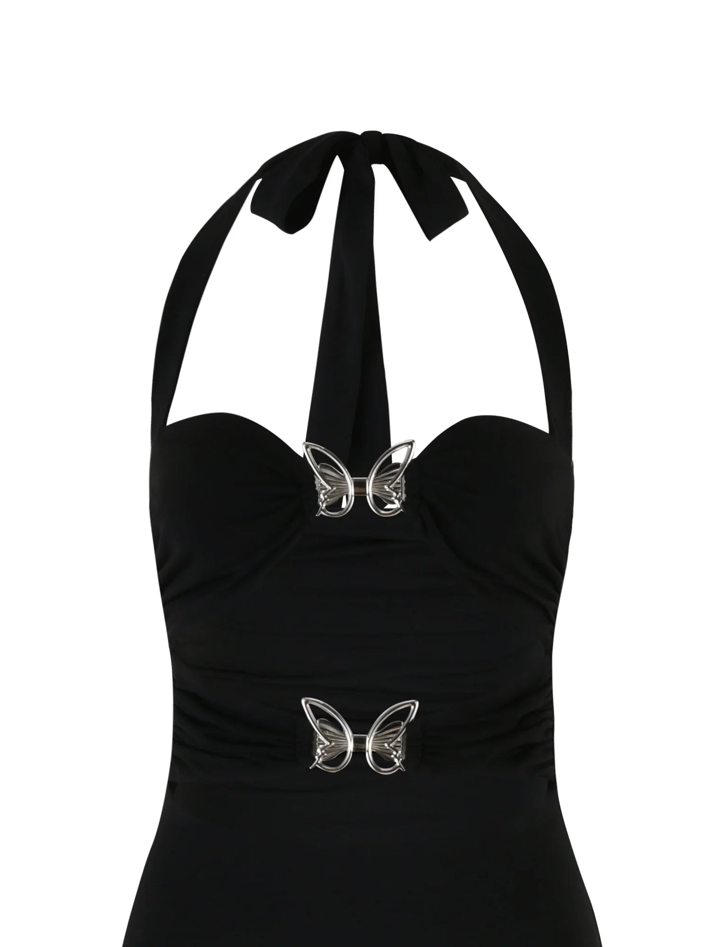 NIMA Maxi jurk met vlinderstrikdessin