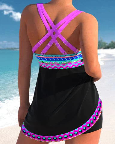 NIMA Gestreepte Tankini Set