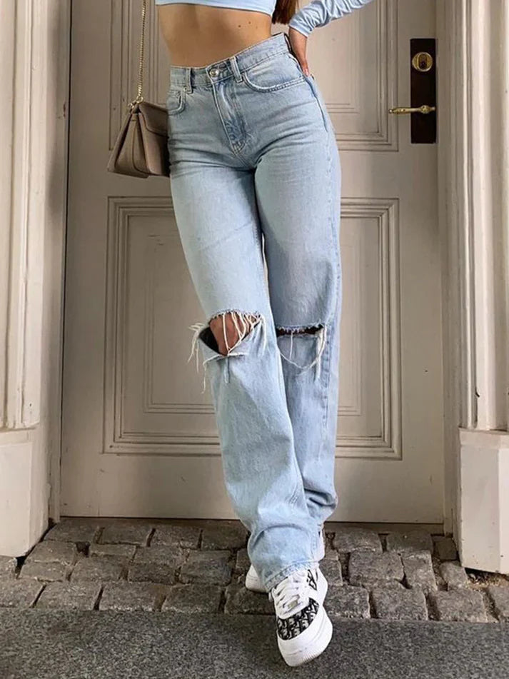 Raelyn - women's fashion ripped jeans