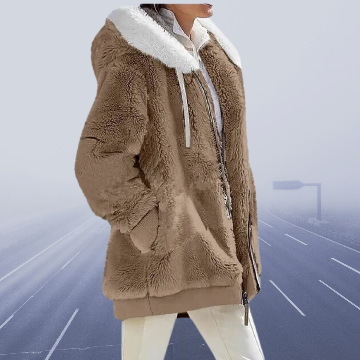 Oversized teddy jacket for women cozy and warm winter coat