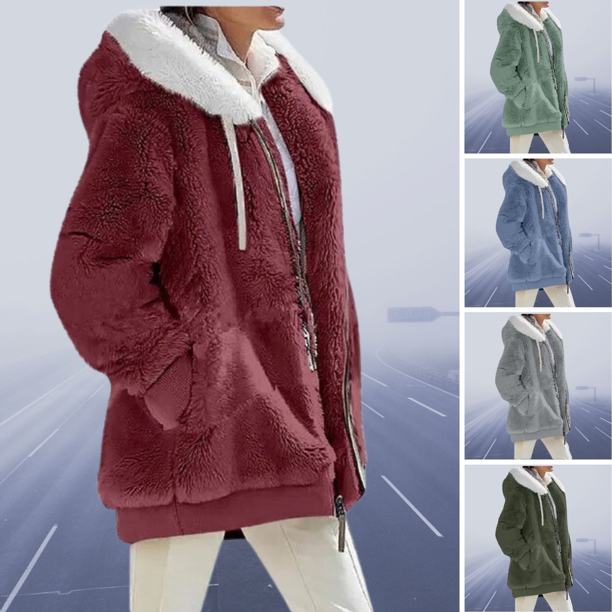 Oversized teddy jacket for women cozy and warm winter coat