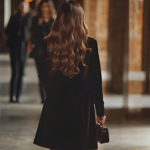 Women’s contrast trim long overcoat – women