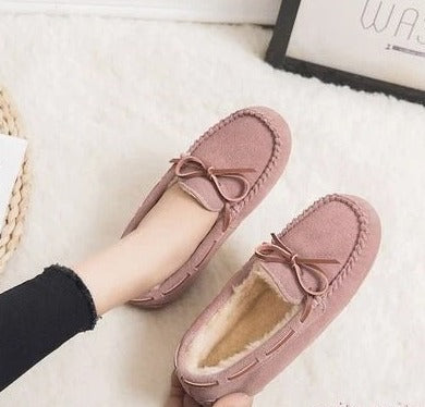 NIMA Damespantoffels in bruine bontstijl antislip