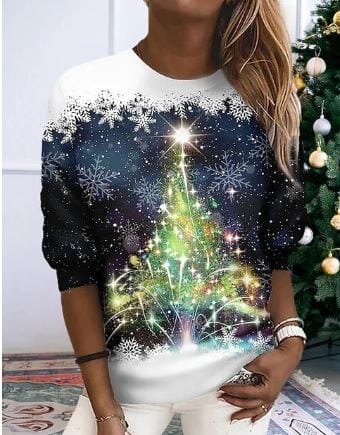 Aira - elegant kerstsweatshirt