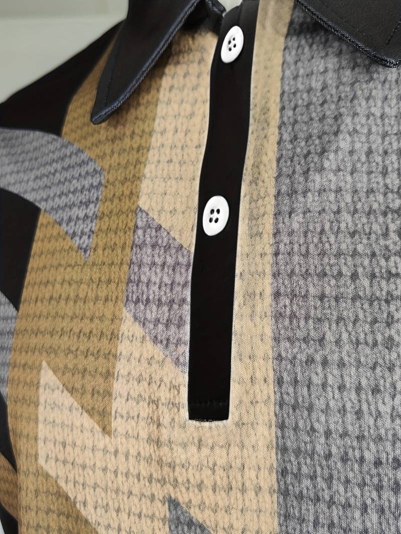 NIMA casual overhemd met 1/4 knopen in vintage stijl