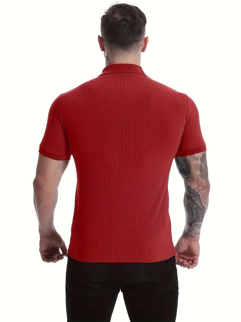 NIMA slim-fit geribd overhemd voor heren