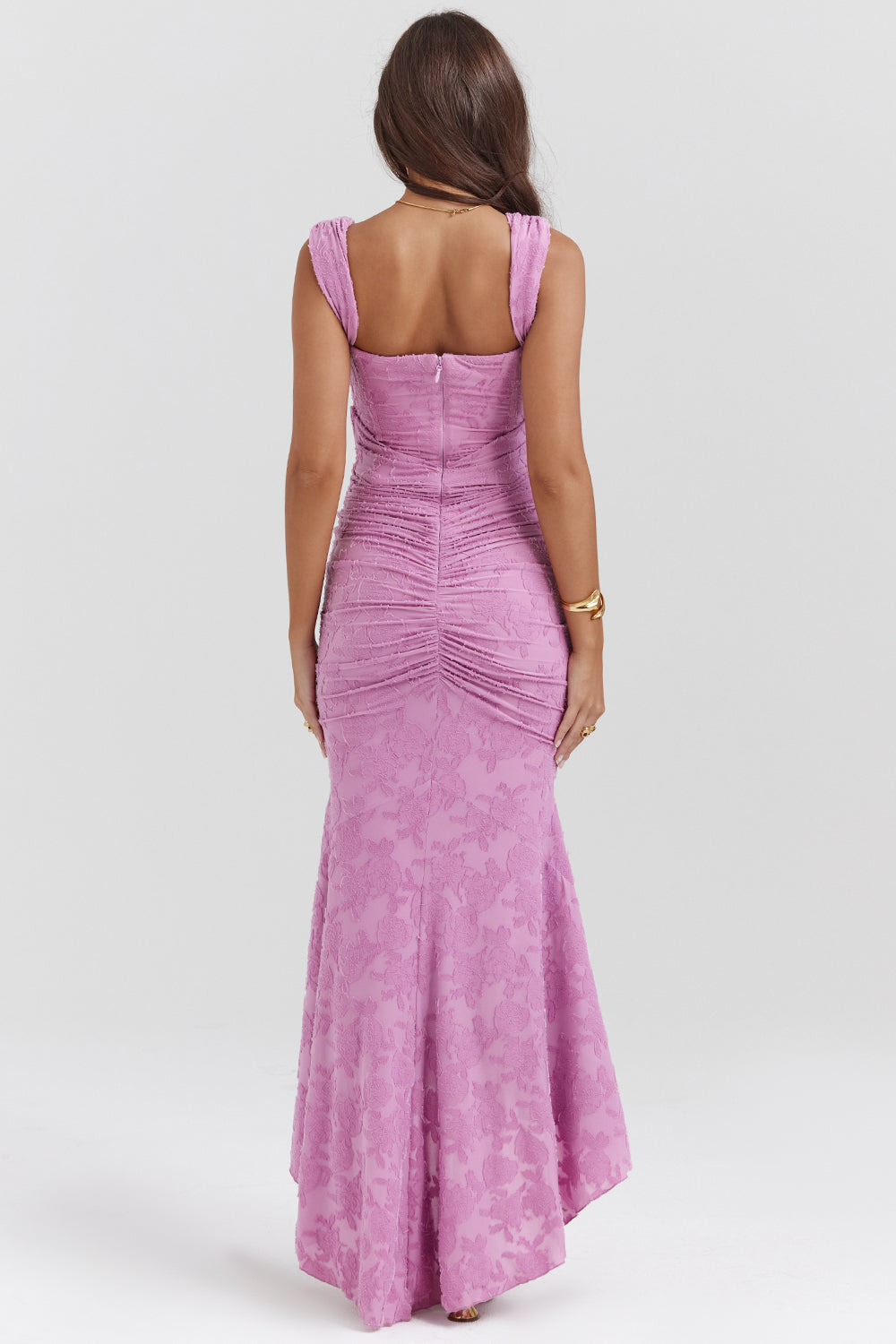 NIMA Getextureerd maxi jurk