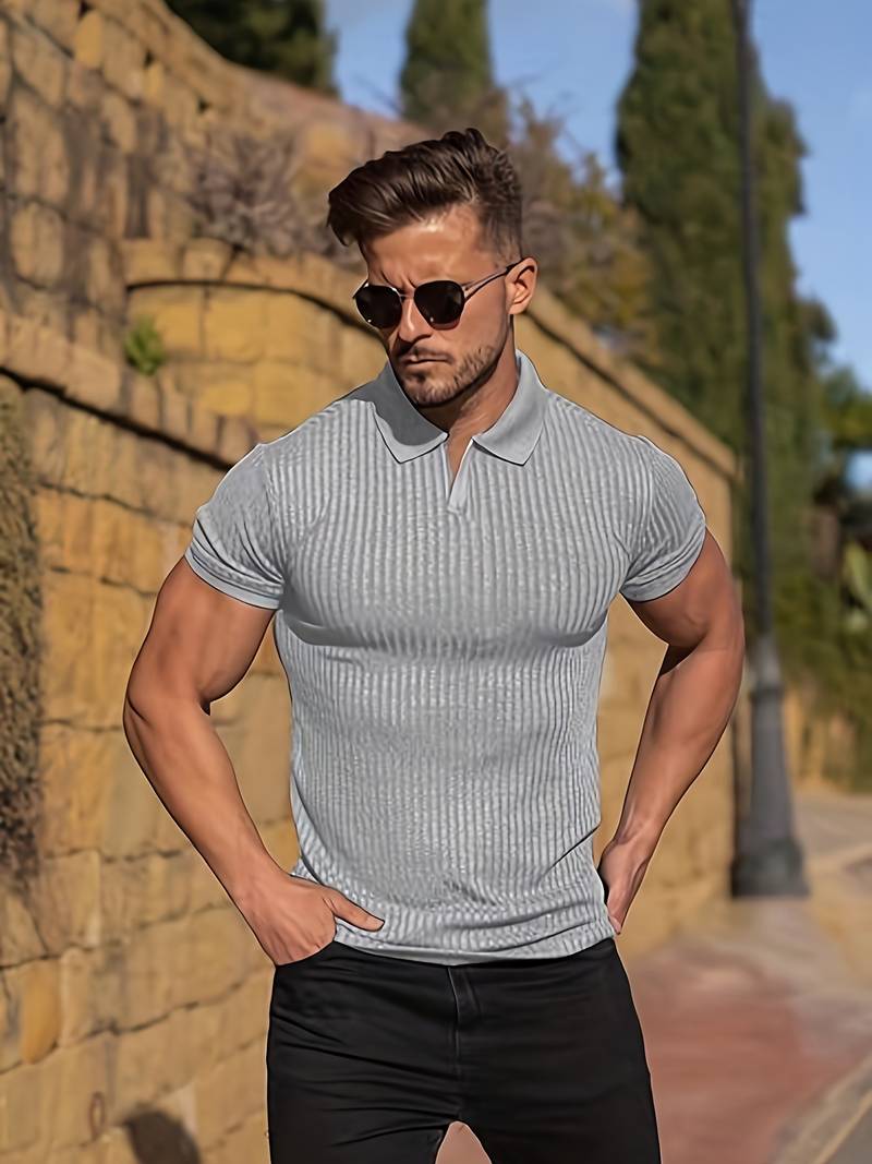 NIMA slim-fit geribd overhemd voor heren