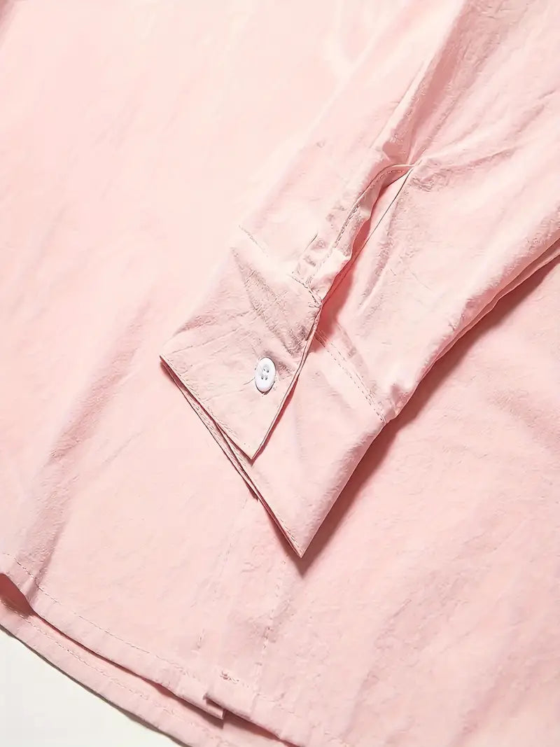 NIMA lässiges langarmshirt in volltonfarbe