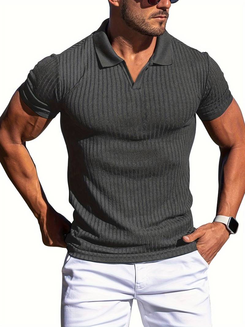 NIMA slim-fit geribd overhemd voor heren