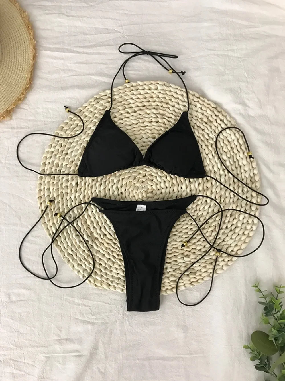 NIMA rode micro eenvoudig ademende brazilian bikini
