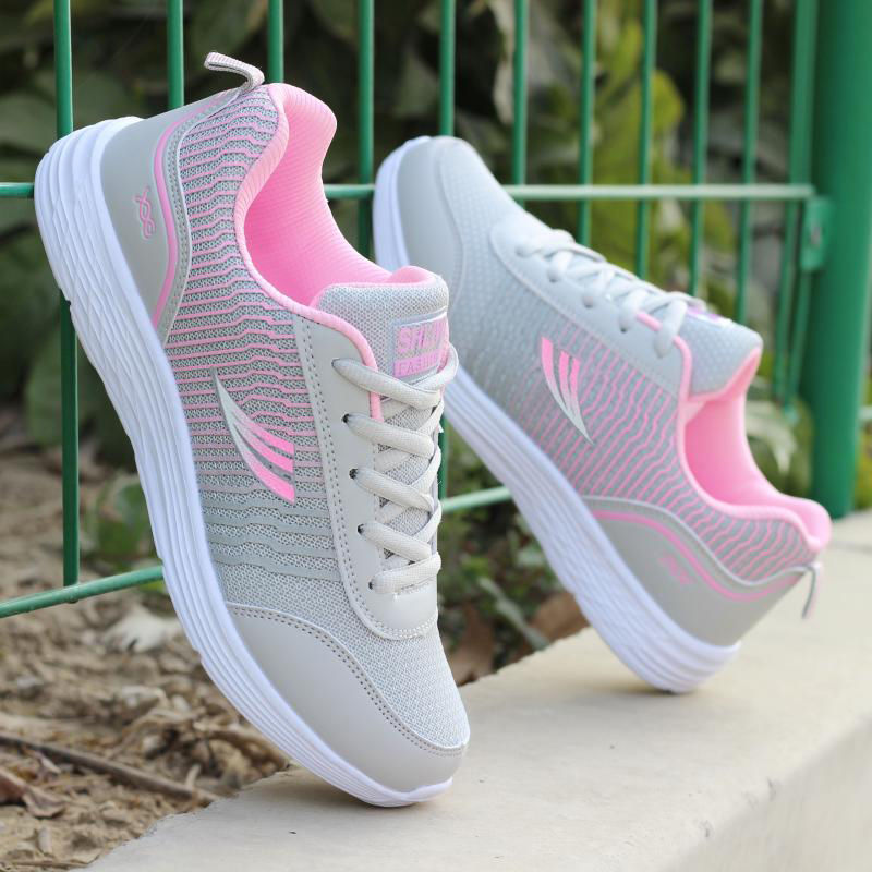 NIMA Platte Roze Damessportschoenen