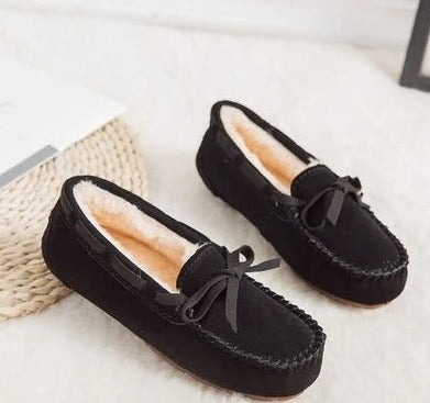 NIMA Damespantoffels in bruine bontstijl antislip