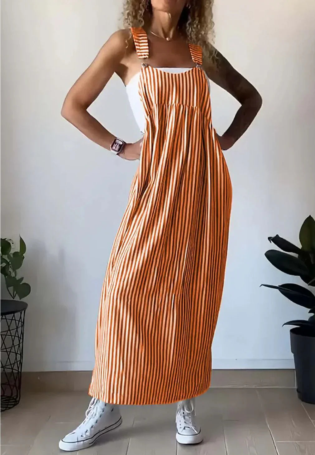 Alice | casual overalljurk met strepen