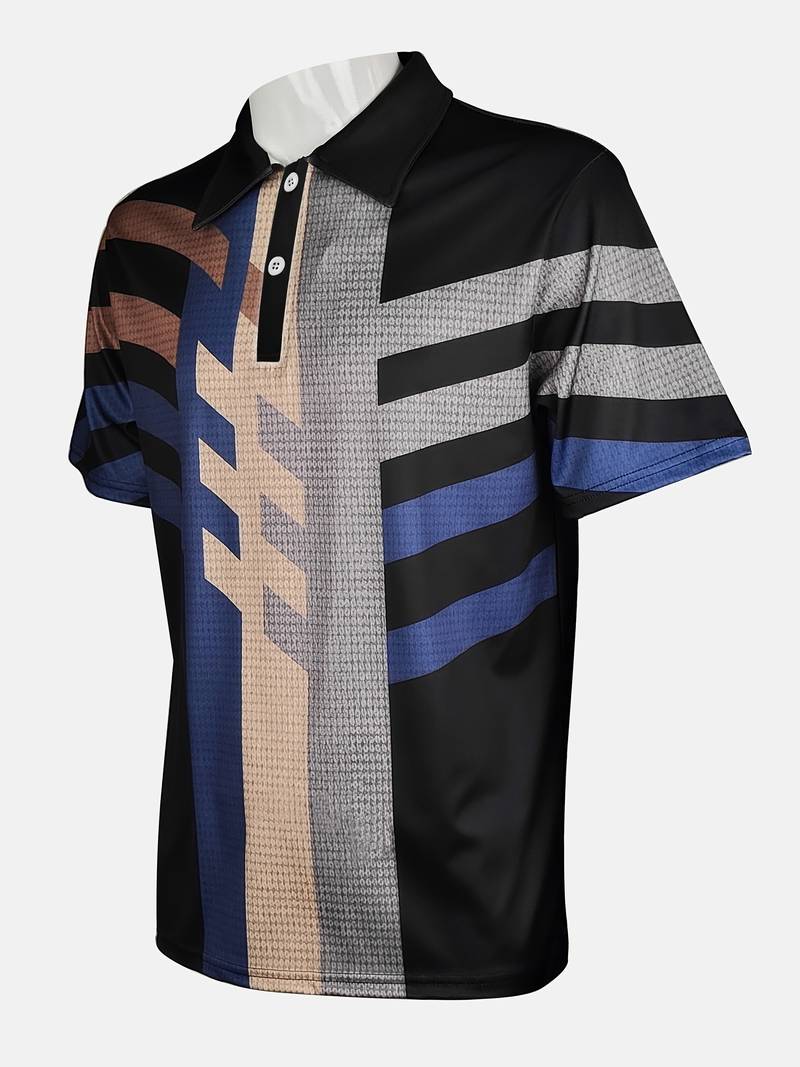 NIMA casual overhemd met 1/4 knopen in vintage stijl