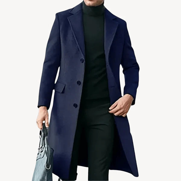 Joachim – classic wool coat with an elegant lapel collar